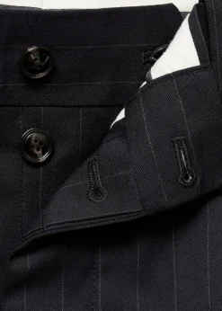 MANGO Spodnie|Spodnie*Spodnie garniturowe slim fit z wełny w paski