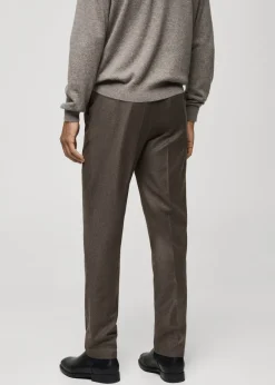 MANGO Spodnie|Spodnie*Spodnie garniturowe z flaneli z 100% włoskiej wełny