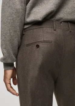 MANGO Spodnie|Spodnie*Spodnie garniturowe z flaneli z 100% włoskiej wełny
