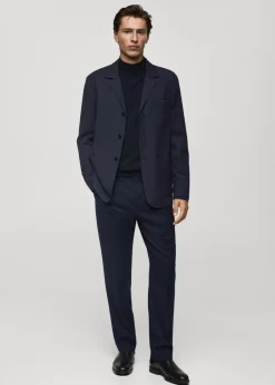 MANGO Spodnie|Spodnie*Spodnie garniturowe z flaneli z 100% wełny dziewiczej