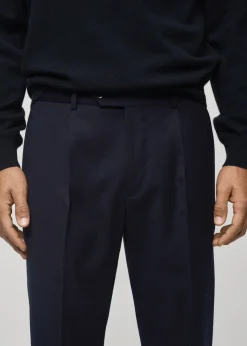 MANGO Spodnie|Spodnie*Spodnie garniturowe z flaneli z 100% wełny dziewiczej
