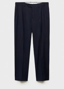 MANGO Spodnie|Spodnie*Spodnie garniturowe z flaneli z 100% wełny dziewiczej