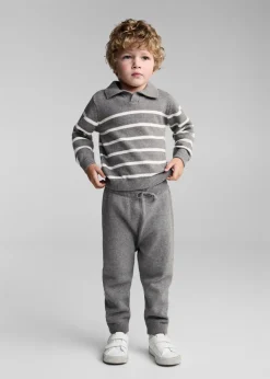 Dzieci MANGO Spodnie*Spodnie joggersy z dzianiny