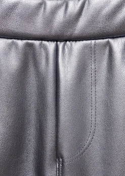 Dzieci MANGO Legginsy I Joggery*Spodnie o prostym kroju w metalicznym kolorze