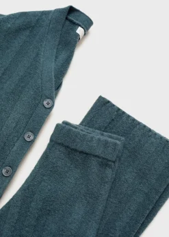 Dzieci MANGO Spodnie*Spodnie o prostym kroju z prążkowanej dzianiny