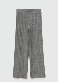 MANGO Spodnie|Piżamy*Spodnie o prostym kroju z prążkowanej dzianiny