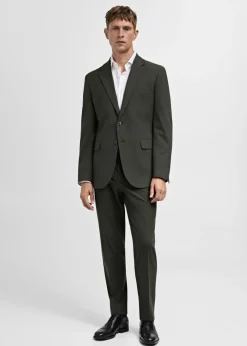 MANGO Spodnie|Spodnie*Spodnie od garnituru slim fit z tkaniny comfort stretch