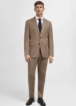 MANGO Spodnie|Spodnie*Spodnie od garnituru slim fit z tkaniny comfort stretch