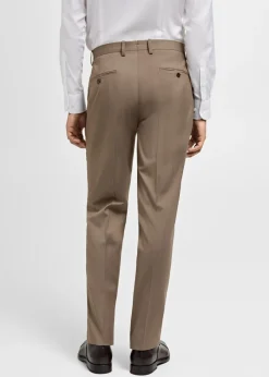 MANGO Spodnie|Spodnie*Spodnie od garnituru slim fit z tkaniny comfort stretch