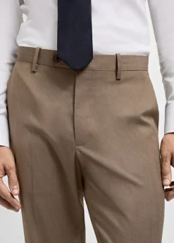 MANGO Spodnie|Spodnie*Spodnie od garnituru slim fit z tkaniny comfort stretch