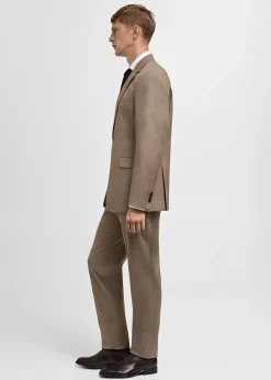 MANGO Spodnie|Spodnie*Spodnie od garnituru slim fit z tkaniny comfort stretch