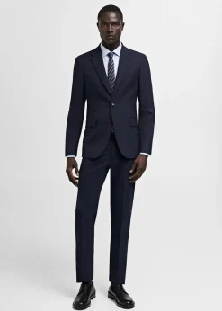 MANGO Spodnie|Spodnie*Spodnie od garnituru slim fit z tkaniny comfort stretch