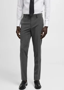 MANGO Spodnie|Spodnie*Spodnie od garnituru slim fit z tkaniny comfort stretch