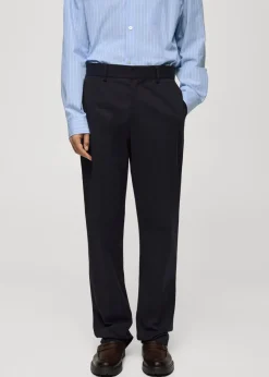 MANGO Spodnie*Spodnie regular fit z bawełny i tencelu