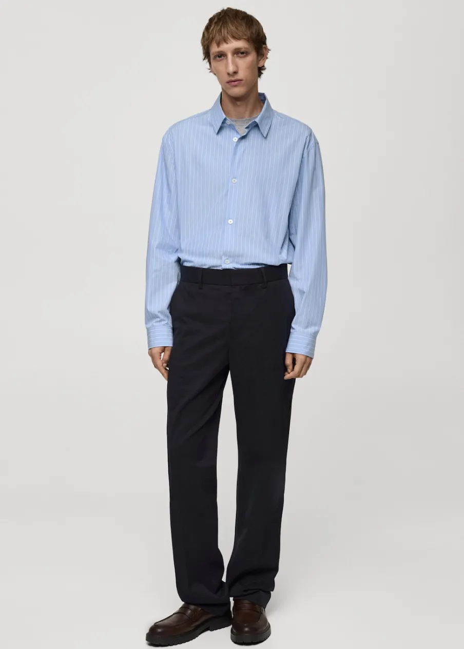 MANGO Spodnie*Spodnie regular fit z bawełny i tencelu