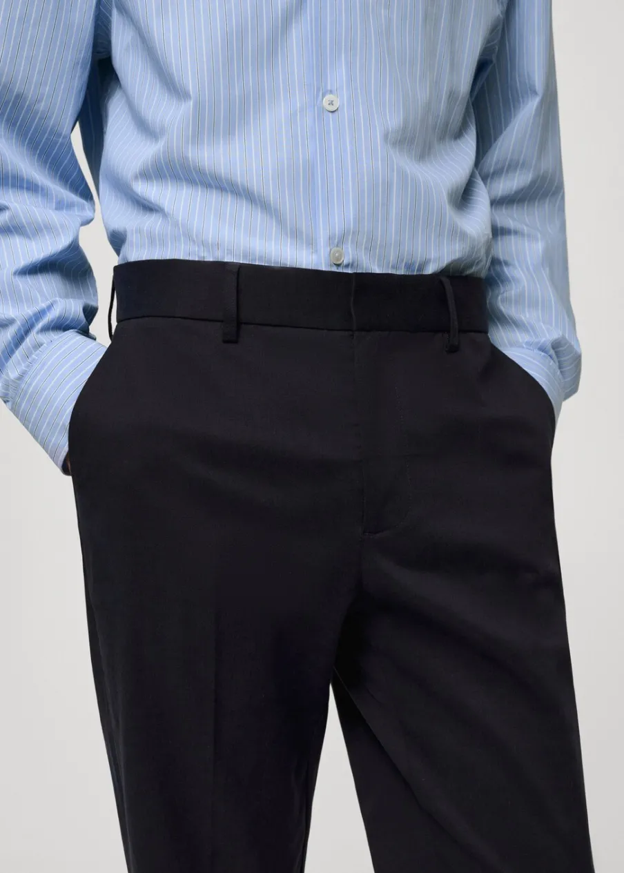 MANGO Spodnie*Spodnie regular fit z bawełny i tencelu