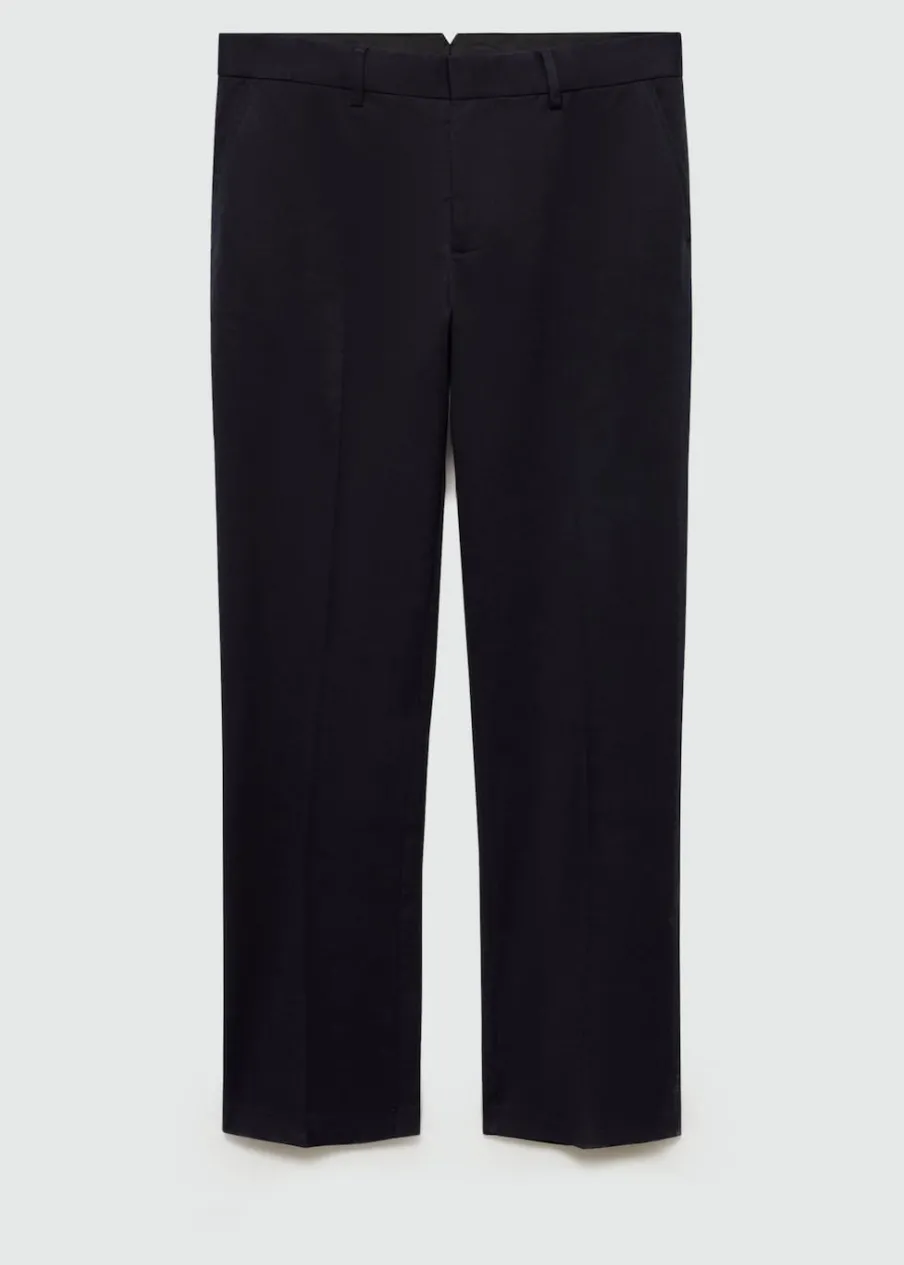 MANGO Spodnie*Spodnie regular fit z bawełny i tencelu