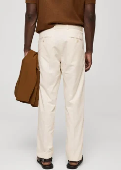 MANGO Spodnie*Spodnie regular fit z bawełny i tencelu