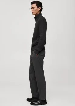 MANGO Spodnie*Spodnie regular fit z zaszewkami ściągane troczkami