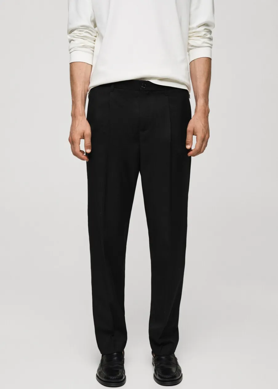 MANGO Spodnie*Spodnie regular fit z zaszewkami