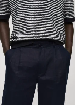 MANGO Spodnie*Spodnie relaxed fit z 100% lnu