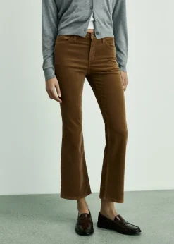 MANGO Dżinsy*Spodnie Sienna flare crop ze sztruksu