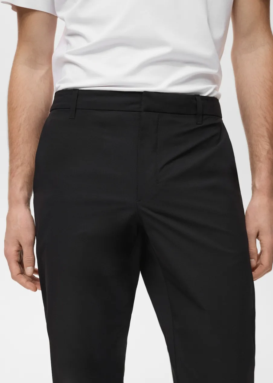 MANGO Spodnie*Spodnie slim fit comfort strech ze sznurkiem