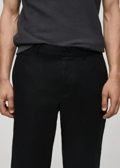 MANGO Spodnie*Spodnie slim fit z 100% lnu