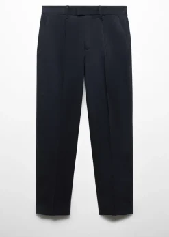 MANGO Spodnie*Spodnie slim fit z bawełny z zaszewkami