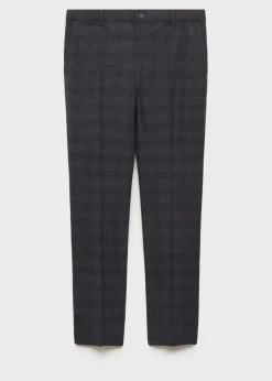 MANGO Spodnie*Spodnie slim fit z bawełny w szkocką kratę