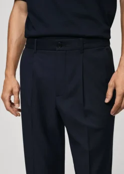 MANGO Spodnie*Spodnie slim fit z zaszewkami