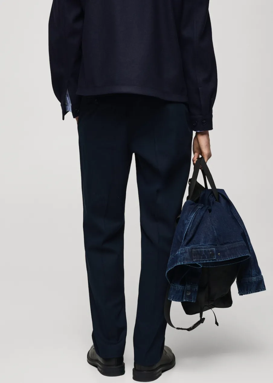 MANGO Spodnie*Spodnie straight fit z zaszewkami