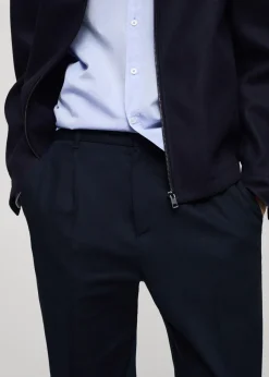 MANGO Spodnie*Spodnie straight fit z zaszewkami