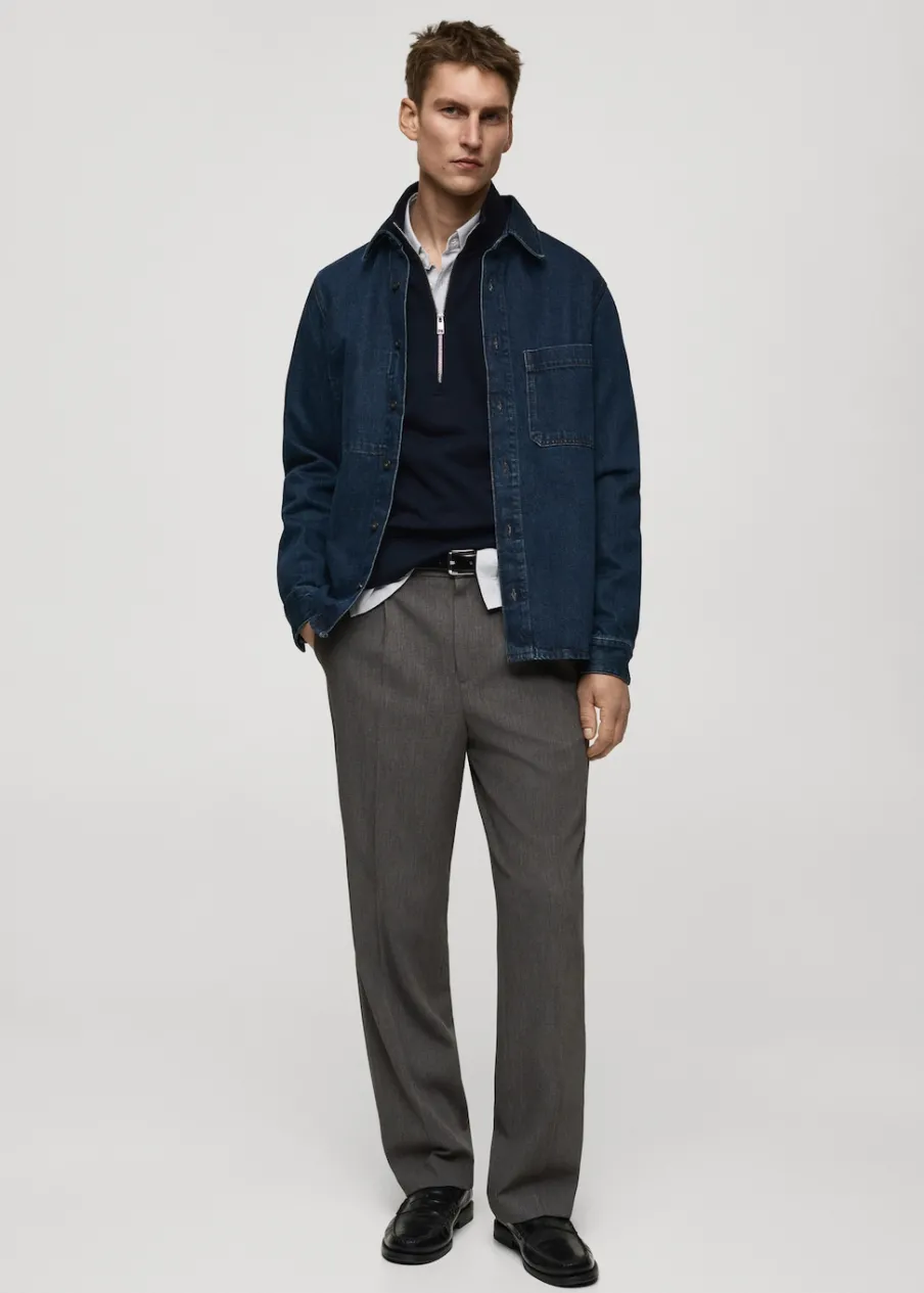 MANGO Spodnie*Spodnie straight fit z zaszewkami