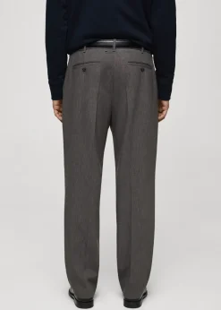 MANGO Spodnie*Spodnie straight fit z zaszewkami