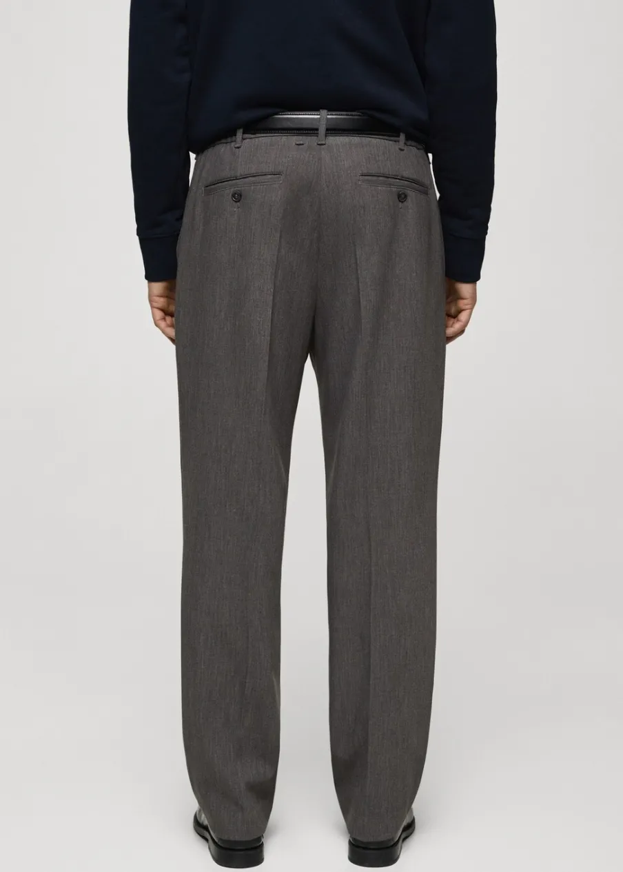 MANGO Spodnie*Spodnie straight fit z zaszewkami