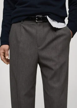 MANGO Spodnie*Spodnie straight fit z zaszewkami