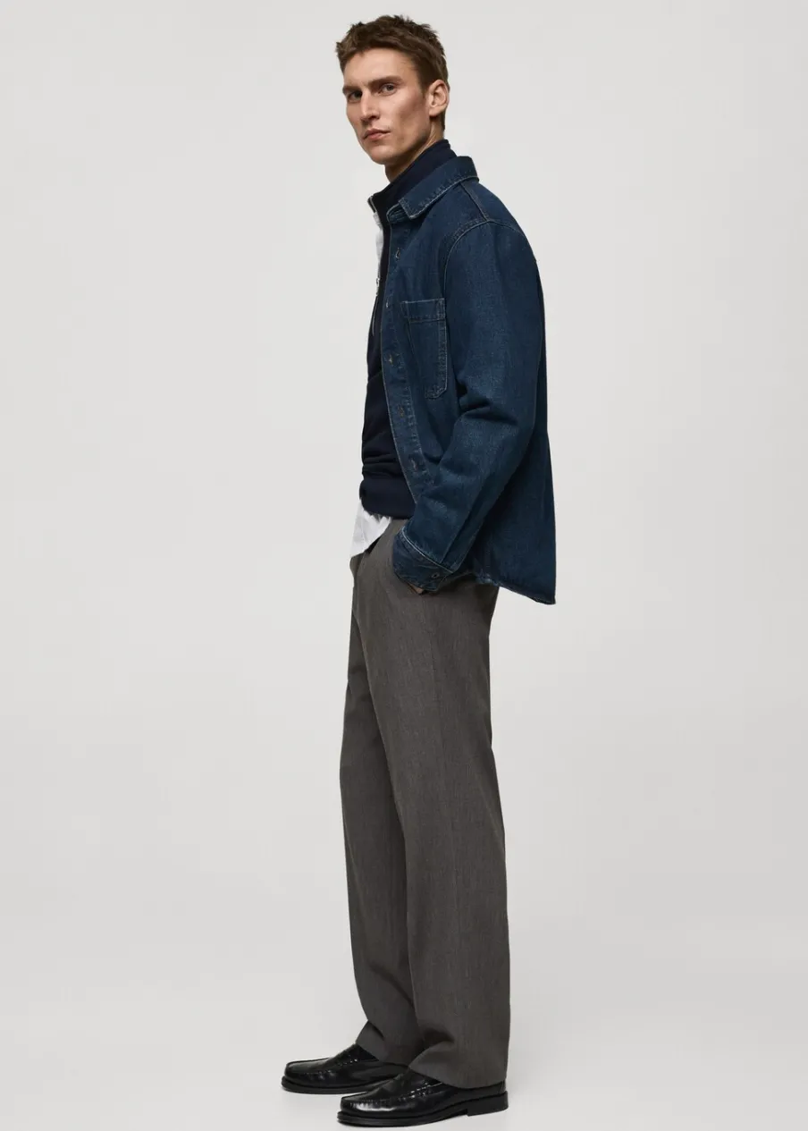 MANGO Spodnie*Spodnie straight fit z zaszewkami