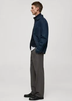 MANGO Spodnie*Spodnie straight fit z zaszewkami