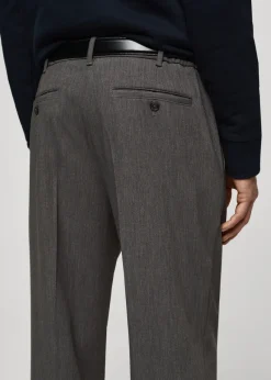 MANGO Spodnie*Spodnie straight fit z zaszewkami