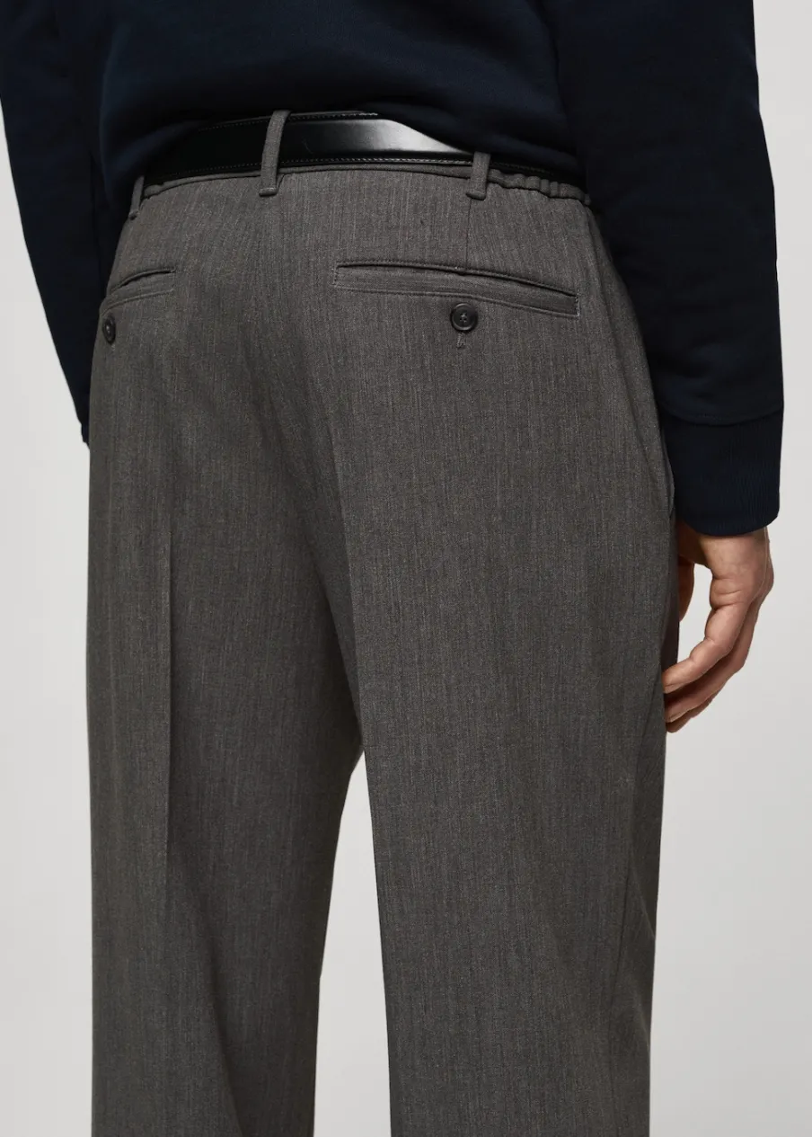 MANGO Spodnie*Spodnie straight fit z zaszewkami