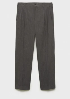 MANGO Spodnie*Spodnie straight fit z zaszewkami