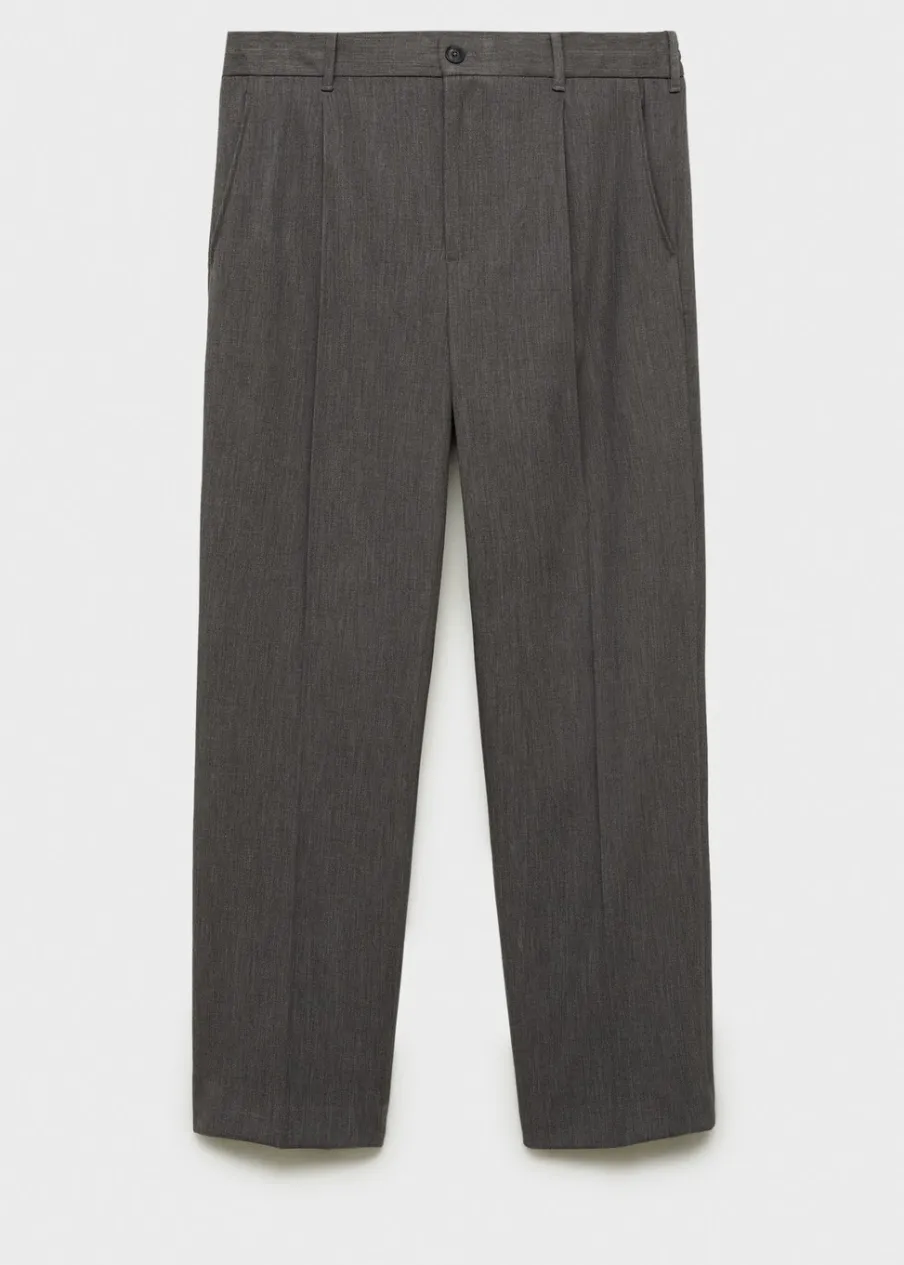 MANGO Spodnie*Spodnie straight fit z zaszewkami