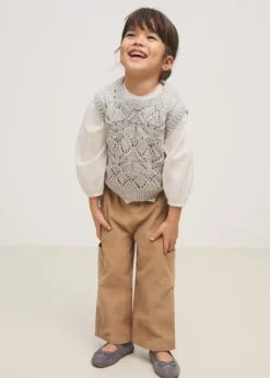 Dzieci MANGO Spodnie*Spodnie sztruksowe cargo