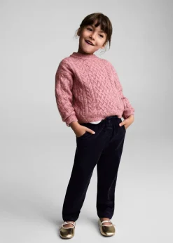 Dzieci MANGO Spodnie*Spodnie sztruksowe paper bag