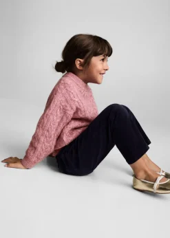 Dzieci MANGO Spodnie*Spodnie sztruksowe paper bag