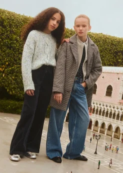 Dzieci MANGO Spodnie*Spodnie sztruksowe z elastycznym pasem