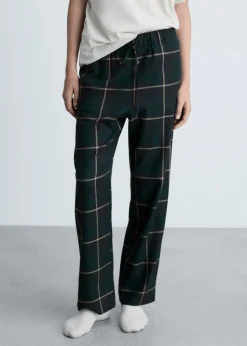 MANGO Piżamy*Spodnie w kratę z prostymi nogawkami