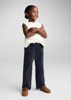 Dzieci MANGO Spodnie*Spodnie w kratę z prostymi nogawkami