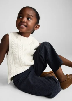 Dzieci MANGO Spodnie*Spodnie w kratę z prostymi nogawkami